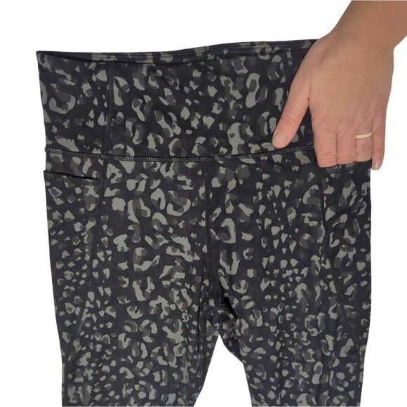 JoyLab Womens Medium Black & Gray Leopard Print High-Waisted Leggings - Picture 9 of 9